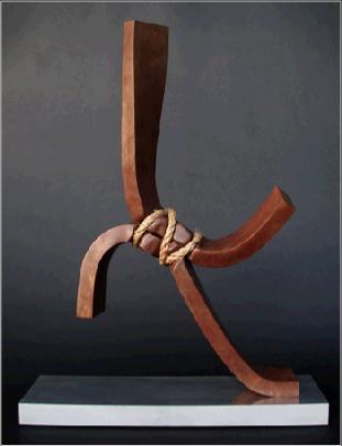 Contradiction 8 rotblatt bronze sculpture